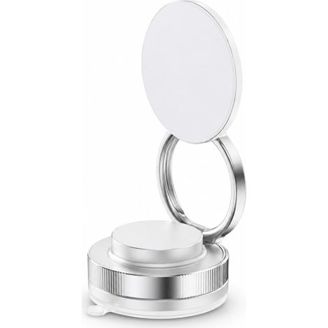 Support magnétique à ventouse pour téléphone portable, support magnétique à ventouse en résine nano-époxy pour voiture (blanc) (1/5)