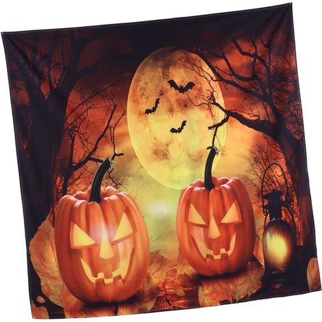 Tapisserie murale d'Halloween, tapis de fond décoratif pour la maison, les fêtes et les studios photo, 150 x 150 cm / 59,1 x 59,1 pouces (1/5)
