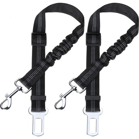 Toozey Paquete de 2 cinturones de seguridad para perros, con absorción de impactos y mosquetón elástico ajustable Arnés para perros Arnés de seguridad superior para todos los perros y gatos (1/5)