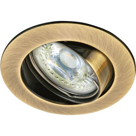 GALAXY Encastré GU10 rond basculant bronze Lpe non incl.,conx°s/outil ARIC 4902 (1/4)