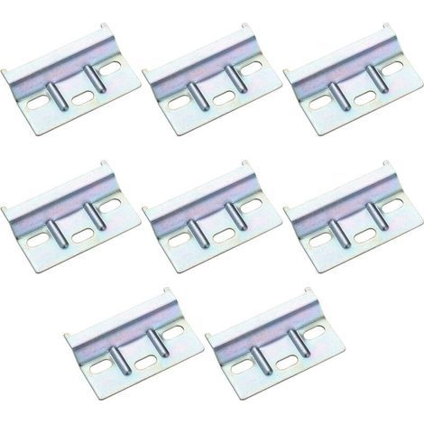 8-teiliges Befestigungsset für Hängeschienen, Wandträgerplatten für Schränke, Küchenmöbel, Hängeschränke, anschraubbare Regaltüren (1/5)