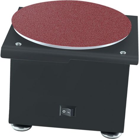 Petite ponceuse à disque sur établi 200W acier noir 7 vitesses réglables 10 disques 150mm pour ponçage polissage meulage bois métal acrylique pierre affûtage couteaux (1/4)