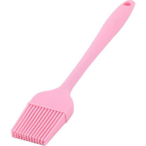 sourcingmap Brosse Pinceau pour Barbecue Pâtisserie Crème Beurre en Silicone Boulangerie outil de cuisson Rose (1/5)