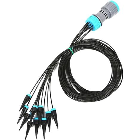 Kit Arrosage Goutte à Goutte Jardin - Système Irrigation Automatique avec 10 Têtes Distributeur Eau Plants en Pot Serre et Pelouse Diffuseur Brume Réglable Fleurs Extérieur Soin (1/5)