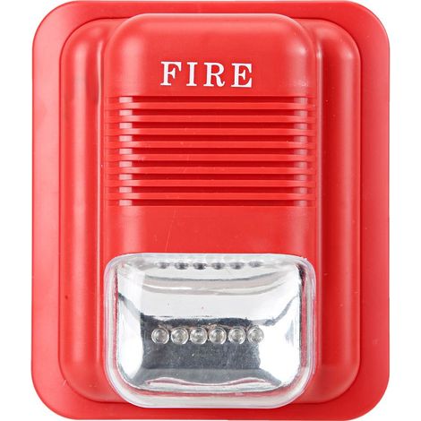 Sirène d'alarme incendie avec flash et son, système de sécurité 12V/24V (1/5)