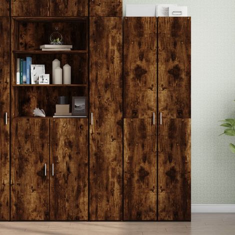 vidaXL Credenza Rovere Fumo 30x42,5x185 cm in Legno