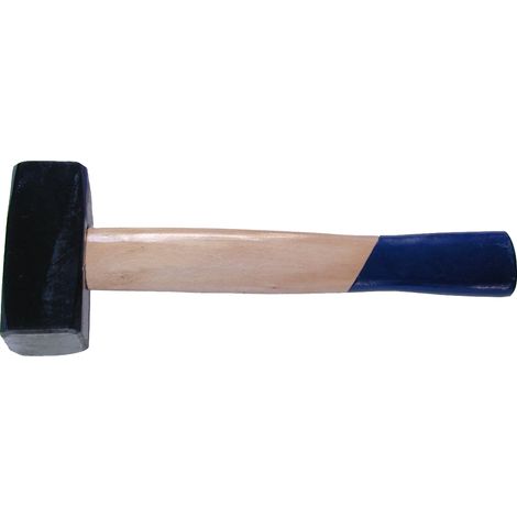 SW-Stahl 50204L Fäustel 2000g I geschmiedeter Fäustel mit Holzstiel I Fäustel Hammer 2kg Kopfgewicht I Steinmetz Hammer klein I 2000g Hammer schwer