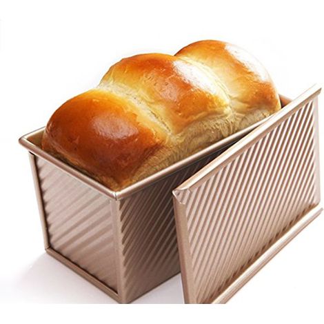 Brotform mit Deckel, Kuchen- und Toastform aus antihaftbeschichtetem Kohlenstoffstahl, Brotkasten zum Backen. (1/5)