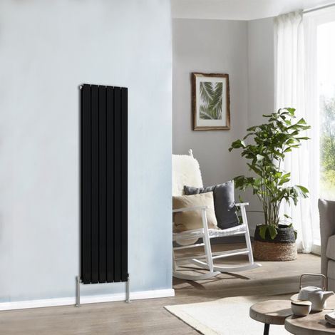 NRG Designer Radiator Flat Panel Central Heating Rads Black Vertical Double 1600x408mm (1/5)