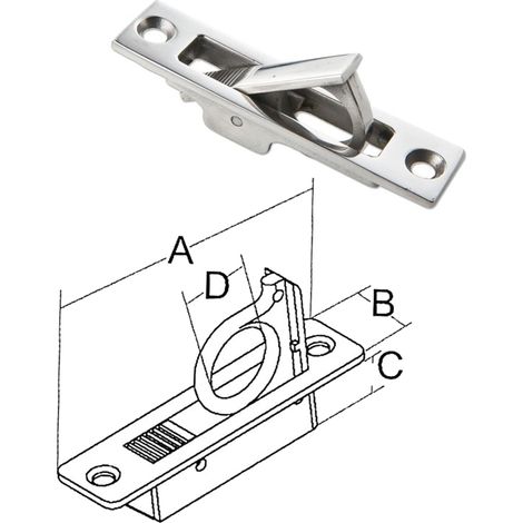 Alzapagliolo acciaio inox aisi 316