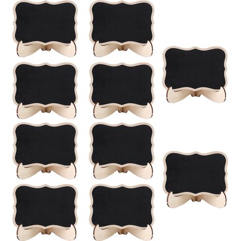 10 Planchettes en Bois pour Tableau Noir - Idéales pour Décorations de Mariage, Artisanat et Messages sur Bureau (1/5)