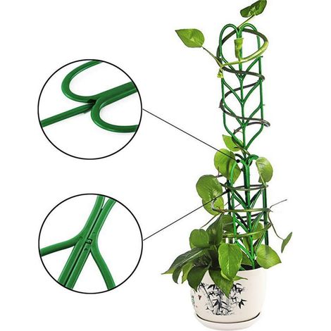 Gartenspalier für Kletterpflanzen, selbstgemachte Kunststoffstütze für Blumentöpfe (1/5)