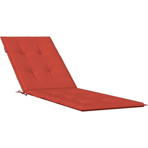Coussin de fauteuil inclinable rouge à motifs (75+105) x 50 x 4 cm en tissu (1/5)