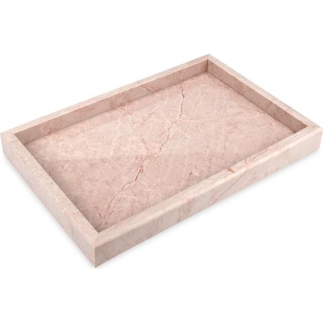 1 Plateau Marbre Naturel 30x20x3cm Surface Lisse Décoratif Cosmétiques Bijoux Cuisine Salle De Bain