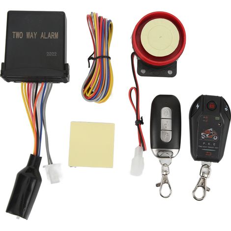 Système d'alarme moto 2 voies, anti-détournement, démarrage moteur à distance, kit PKE, verrouillage/déverrouillage automatique, pour scooter et quad. (1/5)