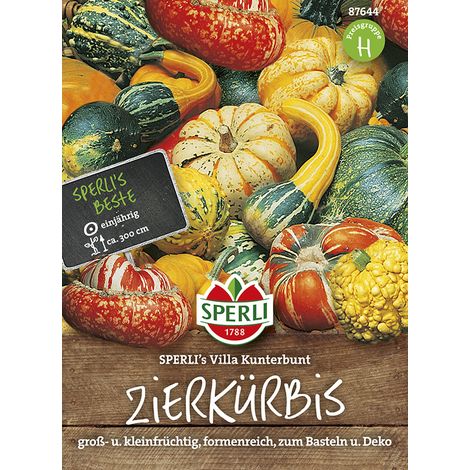 Sperli – Courges décoratives « SPERLI's Villa Kunterbunt » – Graines, mélange multicolore, 300 cm (1/2)