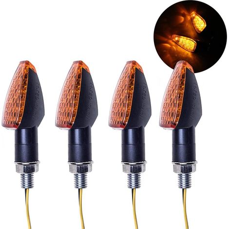 4pcs Indicateurs De Moto 14LED Clignotants Lumières 12 V Étanche Indicateur De Roulement Clignotant Universel pour Moto Scooter Quad Cruiser Off Road (1/5)