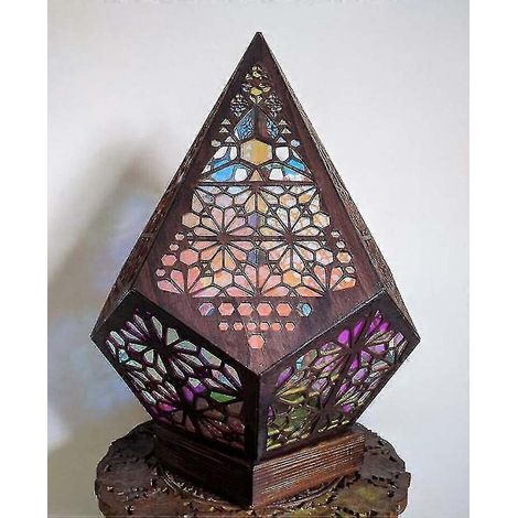 Lampe de table/lampe de chevet à projection de ciel étoilé mosaïque bohème