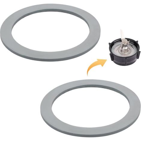 2 joints en caoutchouc gris pour blender, étanchéité parfaite, bague de rechange de 6,6 cm pour blender de cuisine (1/5)