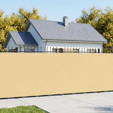 Brise-Vue Balcon et Clôture Écran de Confidentialité Polyester PU Beige 1,5 x 15 m - PANGIVO (1/5)