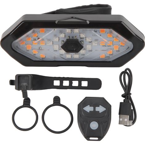 Feux de signalisation et feux arrière pour vélo, rechargeables USB, étanches, avec télécommande sans fil pour VTT et vélos de route (1/5)