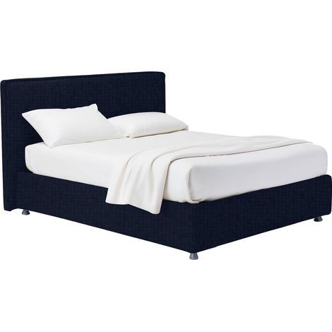 Letto Singolo Rugby, Sfoderabile, Contenitore Made in Italy, Viola Scuro
