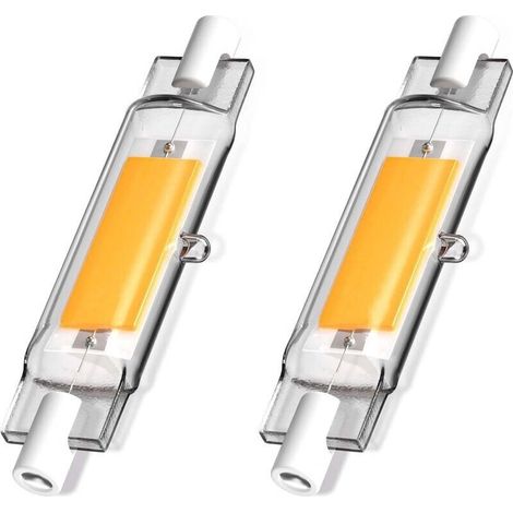 Bardusch-5W R7S 78MM Ampoule LED de J78 COB filament, 500 lumens 360 degrés, ampoule halogène 30W 48W 50W équivalent, parfait pour maison, cuisine, pièce, balcon, bureau, etc (2pcs, Blanc Froid 6000K) (1/5)