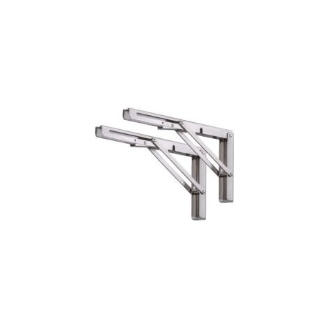 Litzee – Klappbare Wandhalterung – 2er-Pack – Edelstahl 304 – Tragkraft: 136 kg – Abmessungen: 350 mm x 175 mm – Für Regale und Tische – Crezuo