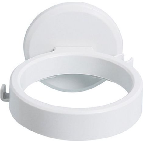 Support de sèche-cheveux sans perçage, support mural pour sèche-cheveux, support de sèche-cheveux auto-adhésif pour salle de bain et toilettes (blanc) (1/4)