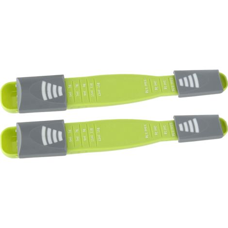 Cuillère doseuse réglable double extrémité en plastique, 2 pièces, pour café, poudre de masque et pâtisserie. (1/5)