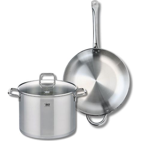 Ensemble de 1 Poêle de cuisson 32 cm et 1 faitout 26 cm Elo Profi Citrin (1/5)