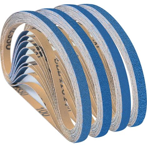 32 Pièces Bande Abrasive 9 x 533 mm Grain 40/60/80/120 (1/5)