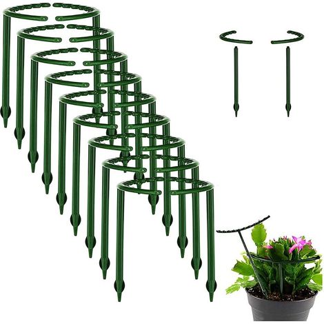 Set mit 6 einlagigen Pflanzenstützen für Orchideen, Sonnenblumen und andere Blumen. Gartenzubehör. (1/5)