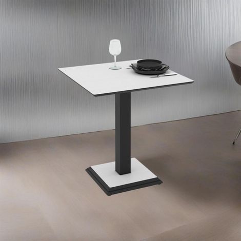 Tavolo Quadrato Carvel bianco frassinato: Eleganza e Stile Distintivo per Ogni Spazio 68x68x75H (1/5)