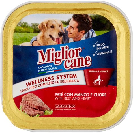 Pate con manzo e cuore nourriture pour chien 150g - Migliorcane