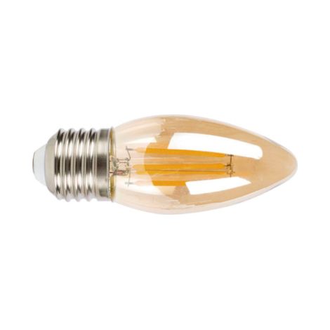 Bombilla con filamento Led vela vintage DUOLEC E27 luz cálida 4W -