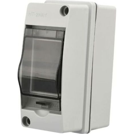 2 Modules, ABS de Surface en Plastique,Coffret Electrique Etanche Exterieur IP65, Boite de Boitier Etanche Electrique Exterieur, Armoire de Contrôle, Coffret Modulaire Boitier de Jonction (2 Way)