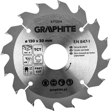 Sägeblatt graphite 57T204 Metall 130 mm Durchmesser