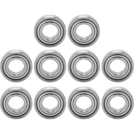 Lot de 10 Roulements à Billes en Acier Inoxydable, Diamètre Intérieur 17mm, Rouleaux de Rechange pour Machines (1/5)