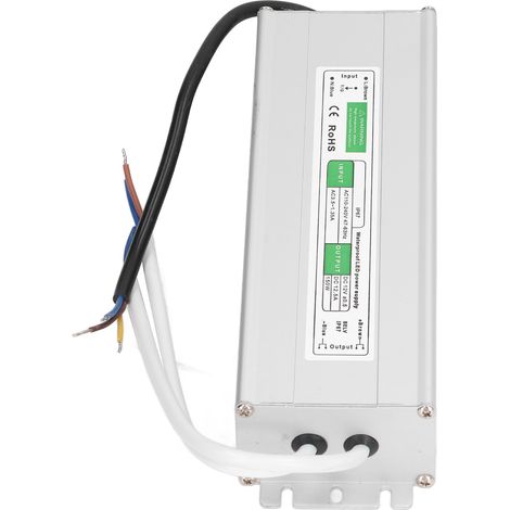 Transformateur LED 150W 12V IP67 étanche, alimentation 110V-240V, protection contre court-circuit, driver étanche pour bande lumineuse. (1/5)
