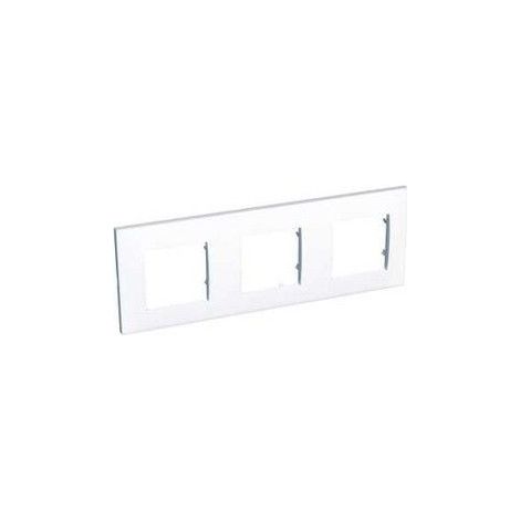 Schneider Electric – Plaque triple 3 postes blanc polaire 71mm horizontale – Gamme ALTIRA – Pour appareillage mural
