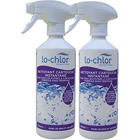 lot de 2 Nettoyants de filtre cartouche instantané pour piscine et spa - 500 ml - jardiboutique
