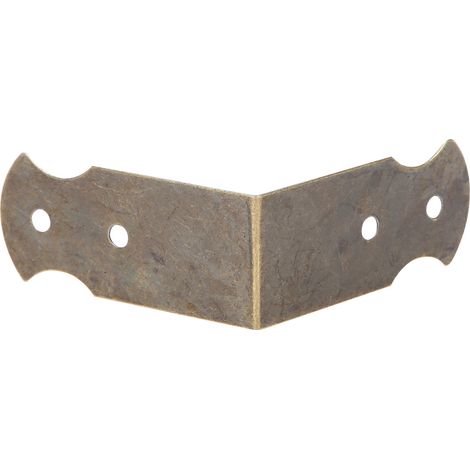 50 pièces protecteurs d'angle en bois pour boîte à bijoux, couvre-bords bronze, 8 x 1,8 cm (1/5)