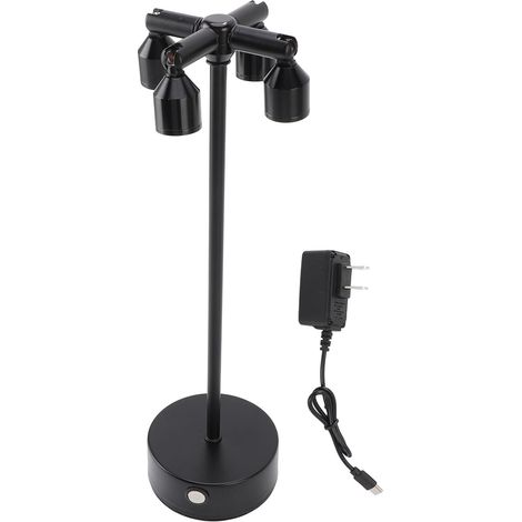 Lampe de Bureau LED Moderne Sans Fil à 3 Niveaux Lumière Jaune Régulable Toucher Rechargeable