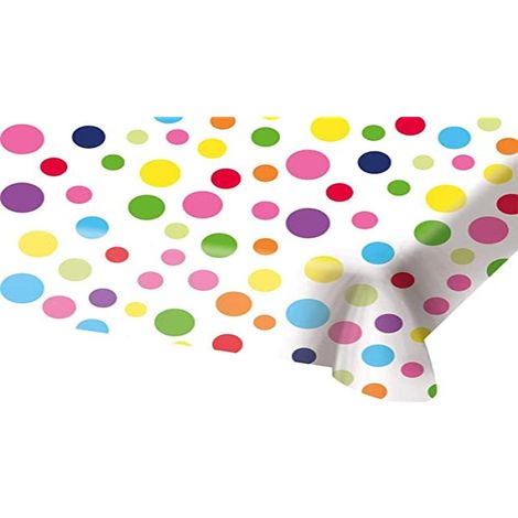 Tovaglia Happy Bday a pois - 130 x 180 cm