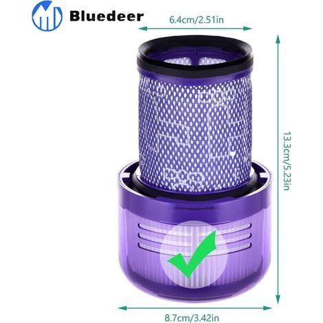 V12 2er-Pack Filter für Dyson V12 Detect Slim Absolute Extra Staubsauger Ersatzfilter für Dyson V12 Slim Motorhead Komplettes Ersatzteilzubehör 971517-01 (1/4)