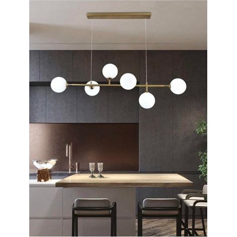 Lampadario A Sospensione 6 Sfere Sfera Attacco G9 Moderno