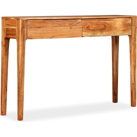 vidaXL Tavolo Consolle in Legno Massello 118x30x80 cm (1/5)