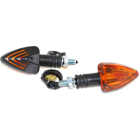 Clignotant adaptable Replay triangle noir 12V 10W pour moto 50 à (1/5)