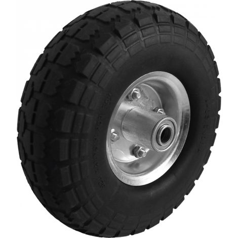 Roue increvable pour chariot 25 x 8 cm - Axe 16 mm - Linxor